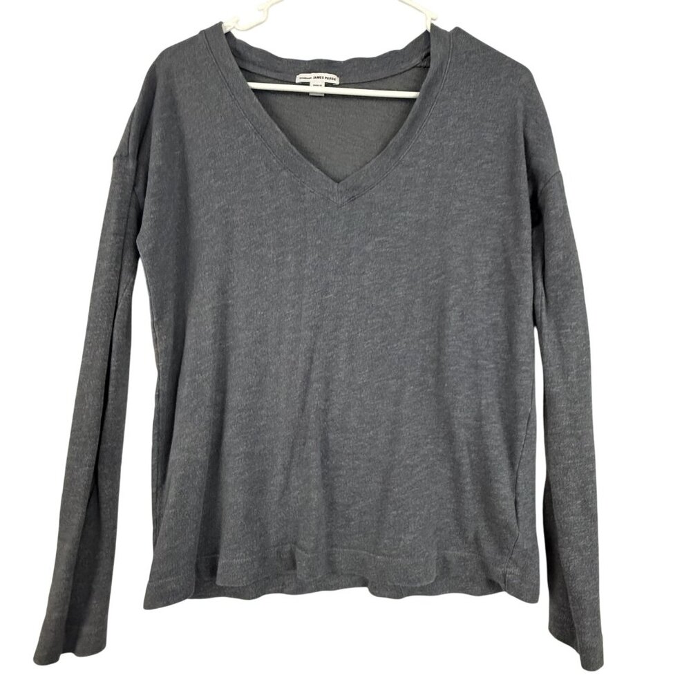 James Perse Sweater‎ Womens Small V Neck Pullover Lightweight Long Sleeve Top